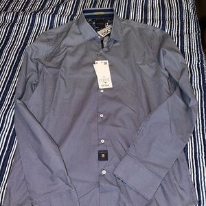 Boss Men's Blue Casual Button Down Shirt
